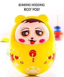 Eye Blinking Push and Shake Yellow Roly Poly| Wobbling Bell Sounds For 8 Months+| Child Safe Material| Gifting Toy| BIS Certified