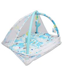 VParents Cloudy Baby Bedding Set Baby Bedding Mattress Set with Mosquito Net Baby Bed Set and Baby Play Gym with Mosquito Net - Blue