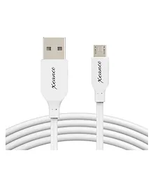 Xeanco Fast Charging 2.1 Amp Micro USB Tangle Free PVC Cable - White