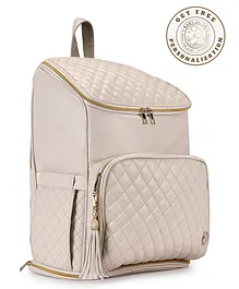 Baby Jalebi Backpack Style Diaper Bag - Beige