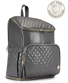Baby Jalebi The Super Trooper Luxe Personalised Backpack Style Maternity Diaper Bag 28 Litres - Slate Grey
