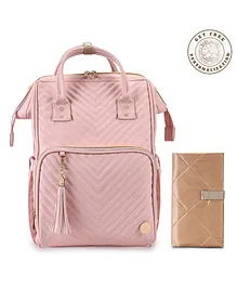Baby Jalebi On the Go The Day Tripper Personalised Travel Luxe Diaper Bag - Blosssom Pink