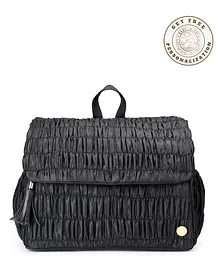 Baby Jalebi Personalised Dune Diaper Bag Water & Abrasion Resistant Light Weight With Insulated Liquid Compartments - Black