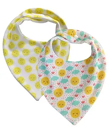 Baby Jalebi Soft Organic Cotton Extra Soft Bibs Pack of 2 - Yellow