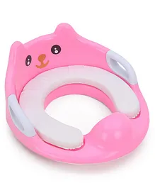 Potty Seat With Handle & Backrest - Pink