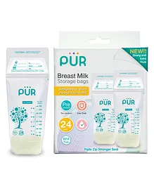 Pur Pre-Sterilized Breast Milk Storage Bags Pack of 24 - 250 ml Each