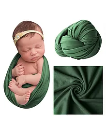 Babymoon Jersey Stretchble Swaddle Wrap Baby Photography Prop - Green