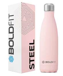 BoldFit Stainless Steel Water Bottle Made For Keeping Water & Beverages Hot Or Cold Pink - 500ml