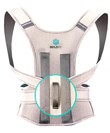 BoldFit Posture Corrector For Back Support Shoulder and Chest Belt Large - Grey