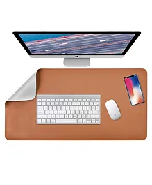BoldFit Desk Mat XXL Desktop Laptop Office  Mouse Pad Computer Keyboard Gaming Mousepad - Brown Grey