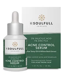 Be Soulfull Acne Control Serum with 2% Salicylic Acid, 1% Zinc PCA - 30 ml