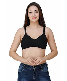 Anoma Full Cup Non Wired Non Padded Maternity Bra - Black
