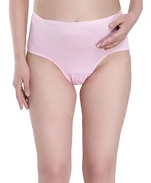 Anoma High Waist Anti Bacterial Solid Maternity Hygiene Panty - Pink