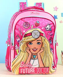 Barbie School Bag Pink - 16 Inches