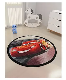 Athom Living Disney Pixar Cars Mc Queen Round Carpet - Multicolour