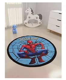 Athom Living Marvel Spider Man Circular Carpet - Blue