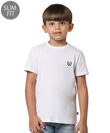 Jack & Jones Junior Half Sleeves T-Shirt Solid- White