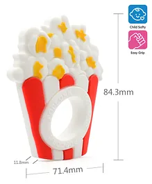 Popcorn Shape Silicone Teether - Multicolor 