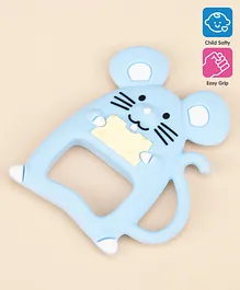 Mouse Shape Silicone Teether - Blue