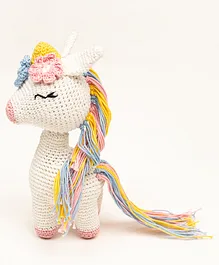 Rocking Potato Crochet Unicorn Multicolour - Height 16 cm