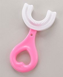 U Shaped Silicone Toothbrush - Pink