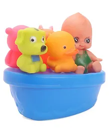 Ratnas Squeezy Babies Bath Toys - Pack of 6 (Color & Style May Vary)