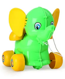 Apex Elephant With Phone Pull Along Toy - Green Yellow