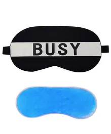 Jenna Busy Black Printed Sleeping Eye Mask With cooling Gel