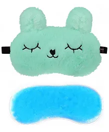 Jenna Fur Bunny Green Cute Sleeping Eye Mask With cooling Gel