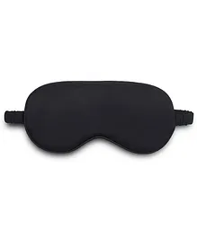 Jenna Silk Plain Sleeping Eye Mask With Cooling Gel - Black