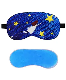 Jenna Star Blue Printed Sleeping Eye Mask With cooling Gel