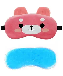 Jenna Velvet Panda Dark Pink Sleeping Eye Mask With Cooling Gel