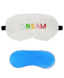 Jenna Fur Dream White Cute Sleeping Eye Mask With Cooling Gel - White