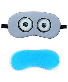 Jenna Round Eye Blue Printed Sleeping Eye Mask With Cooling Gel 