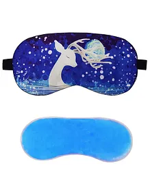 Jenna Deer Blue Printed Sleeping Eye Mask With Cooling Gel