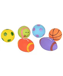 PLUSPOINT Textured Soft & Squeezy Sensory Balls Pack of 6 - Multicolor