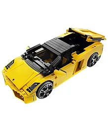 PLUSPOINT Free Wheel Toy Car - Yellow 