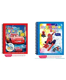 PLUSPOINT Magic Water Quick Dry Book Water Coloring Book Doodle with Magic Pen Pack of 2 (Colour & Print May Vary)