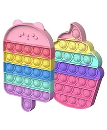 PLUSPOINT Pop it Rainbow Pop Fidget Toy Pack of 2 - Multicolor