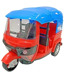 PLUSPOINT Bump & Go Auto Rikshaw Toy with Attractive Light Sound - Multicolor
