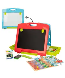 PLUSPOINT My First Art Studio Baby Artist Learning Pad Toys  2 in 1 Drawing Doodle Board for toddlers Erasable Doodle Board Travel Size Doodle Pad Helps Your Kids Write & Sketch color may vary