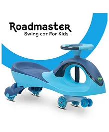 Baybee Roadmaster Ride On Swing Car With LED Wheels - Blue