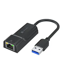 Portronics Mport 45 USB 2.0 Ethernet LAN Adapter USB to LAN RJ 45 With 1000 Mbps Fast Speed - Black