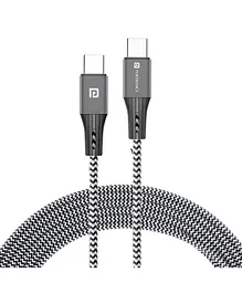 Portronics Konnect A Plus USB Type C Nylon Braided Cable - Black