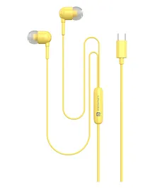 Portronics 1501 Conch 60 In Ear Earphone With Type C Jack - Yellow