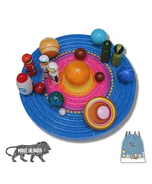 GELTOY Wooden Planets Solar System 3D Model Toys Big Set with Planets Galaxy Board Astronauts Aliens and Space Ship Planets Big Set