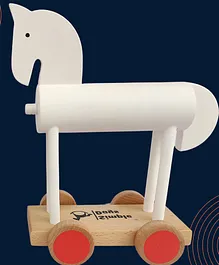 Simple Days Trojan Horse Wooden Toy - White