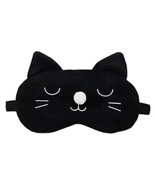 Jenna Fur Cat Black Cute Sleeping Eye Mask