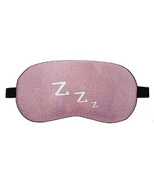 Jenna ZZZ Printed Sleeping Eye Mask - Pink