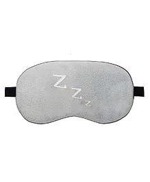 Jenna ZZZ Printed Sleeping Eye Mask -  Silver
